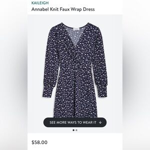 Kaileigh knit faux wrap dress